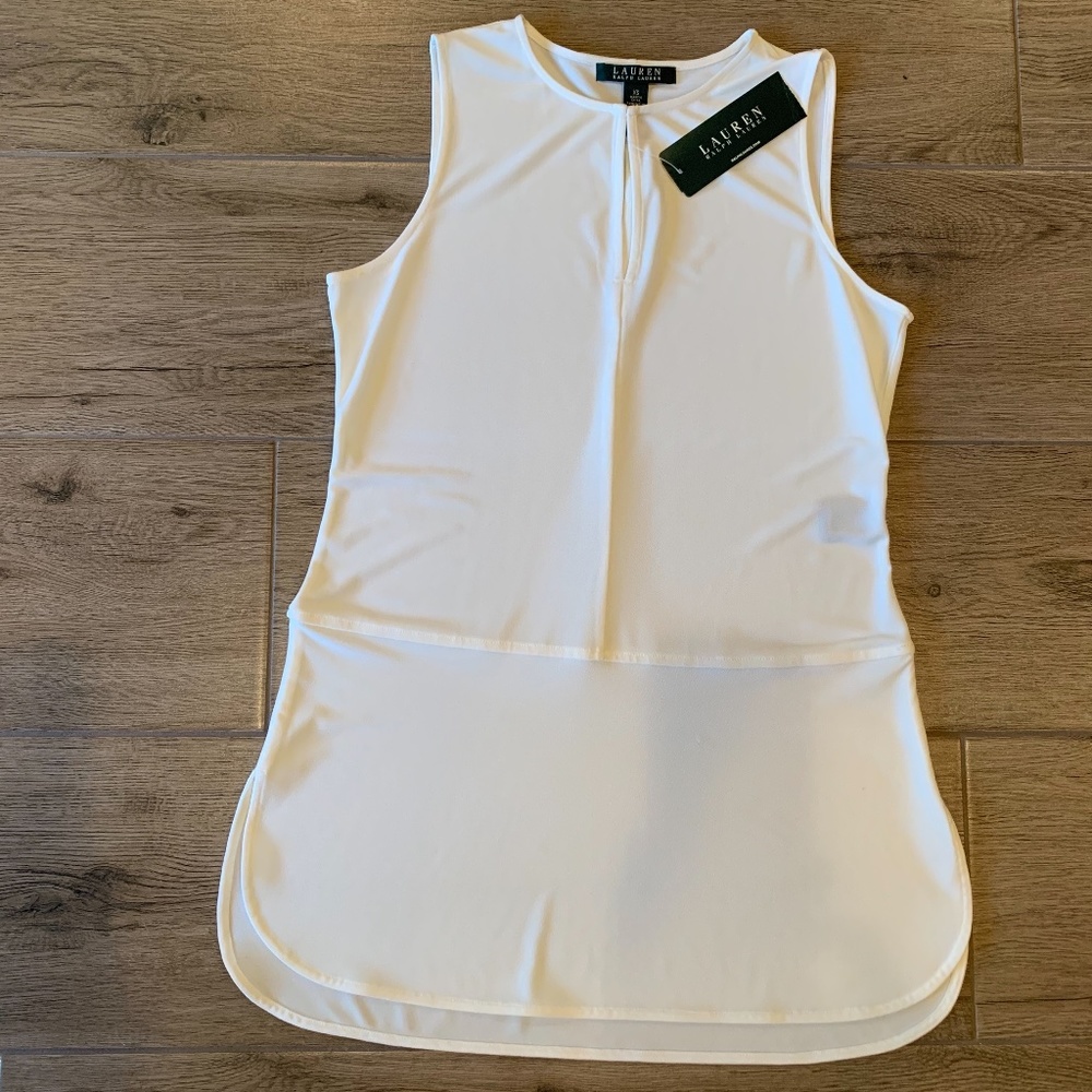 NWT- Lauren by Ralph Lauren Pearl White Blouse